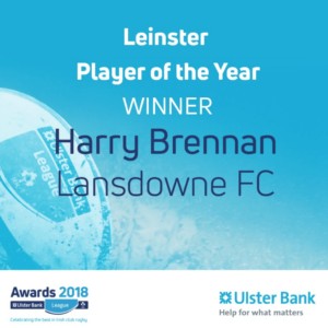 Harry Brennan Leinster Player of the Year 2018